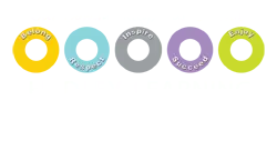 HLC logo white text